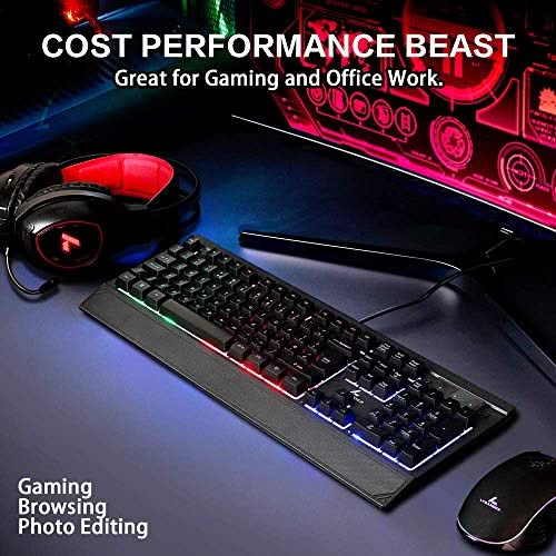 LYCANDER Wired Optical Mouse, 6400 DPI, 7 Buttons, LED, 1.5m Cable