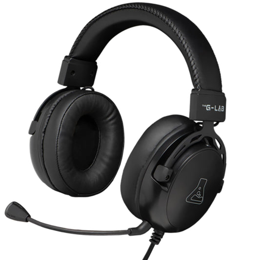 G-Lab Korp Titanium - Wired Gaming Headset, 3.5mm, Detachable Mic