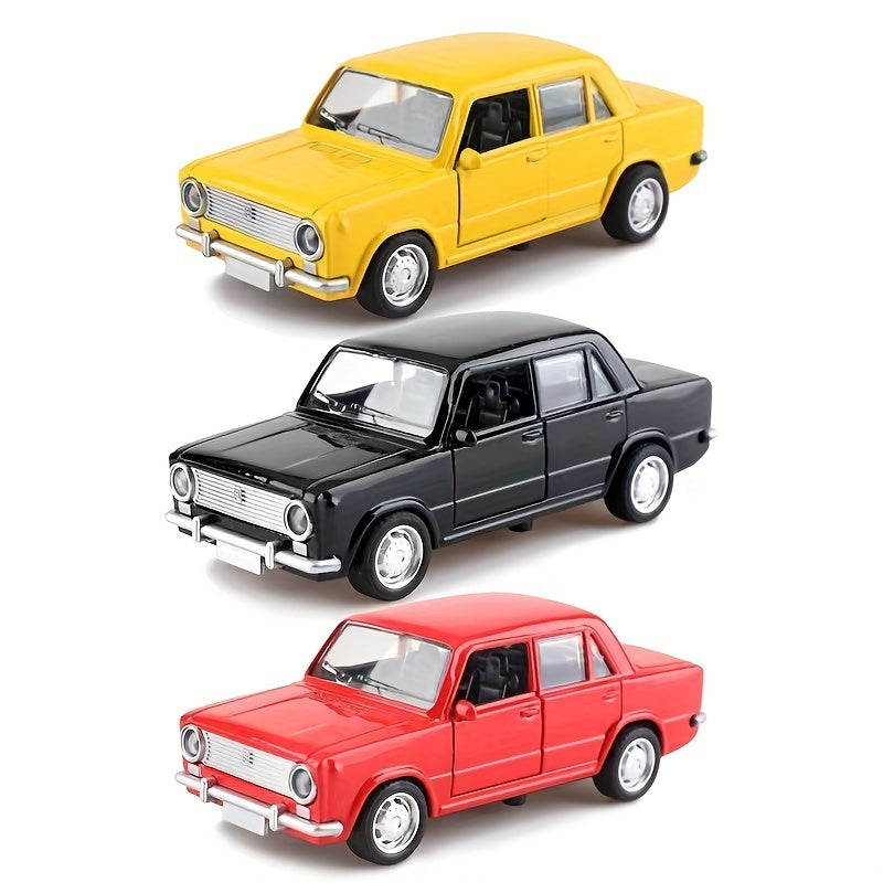 1:36 Yellow Alloy Die-Cast Car Model – Double Doors, Display Toy