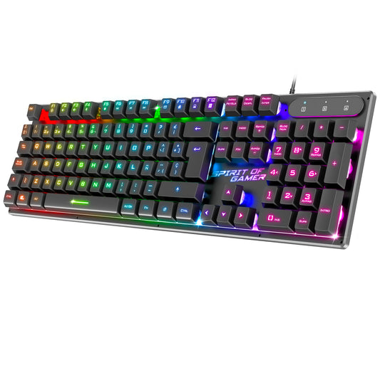 Spirit of Gamer X Pro K1 RGB Semi-Mechanical, QWERTY ES, USB