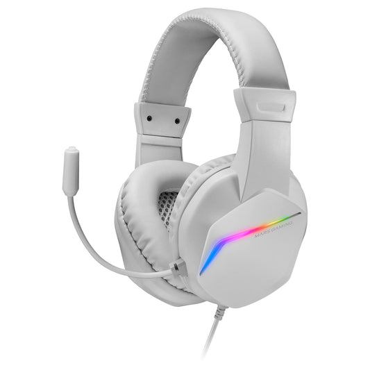 Mars Gaming MH122W - FRGB Headset w/HiFi Sound, Noise Cancelling