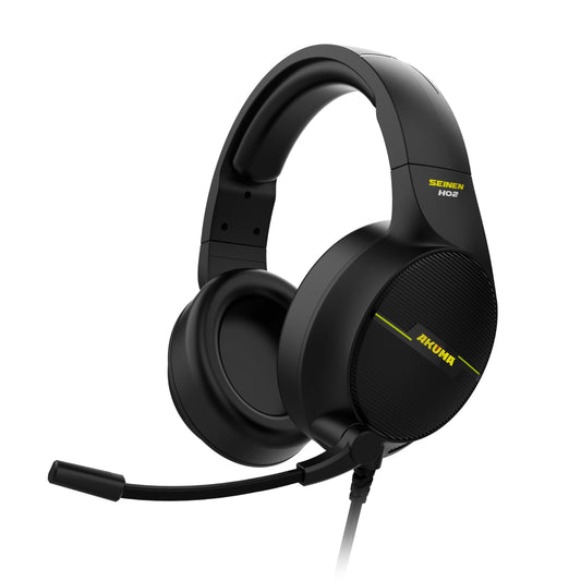 AKUMA SEINEN H02 - Casque Gaming avec Basses Profondes, Noir