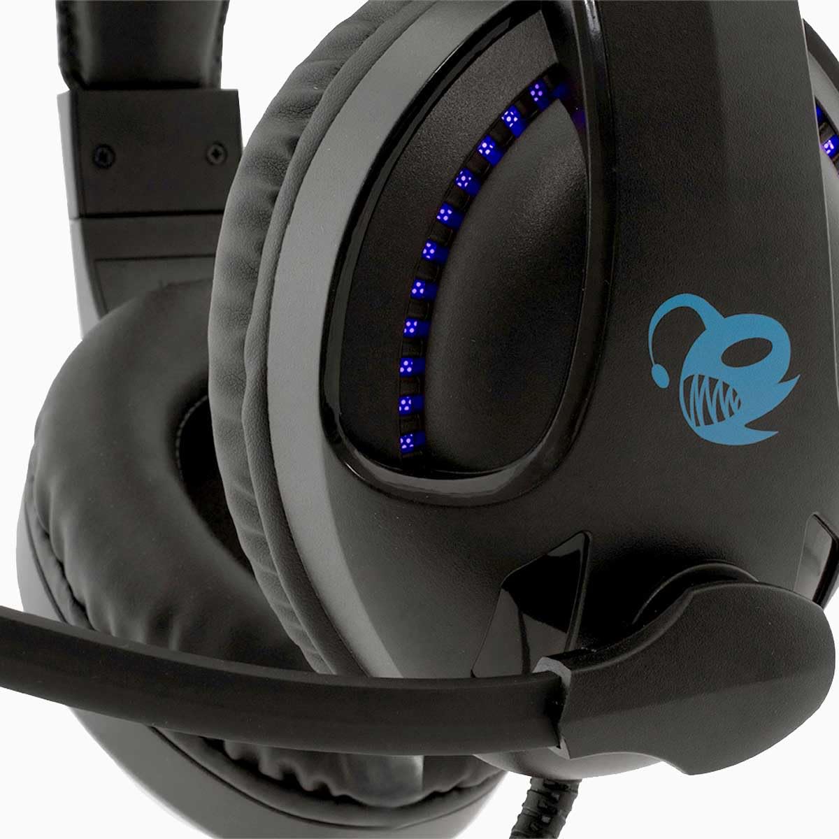 DeepGaming Headset w/LED - Flexible Mic, Works w/PS5/Xbox/PC