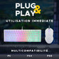 G-Lab Hydrogen Pack – Kompakte RGB-Tastatur + 6200 DPI Maus, Weiß