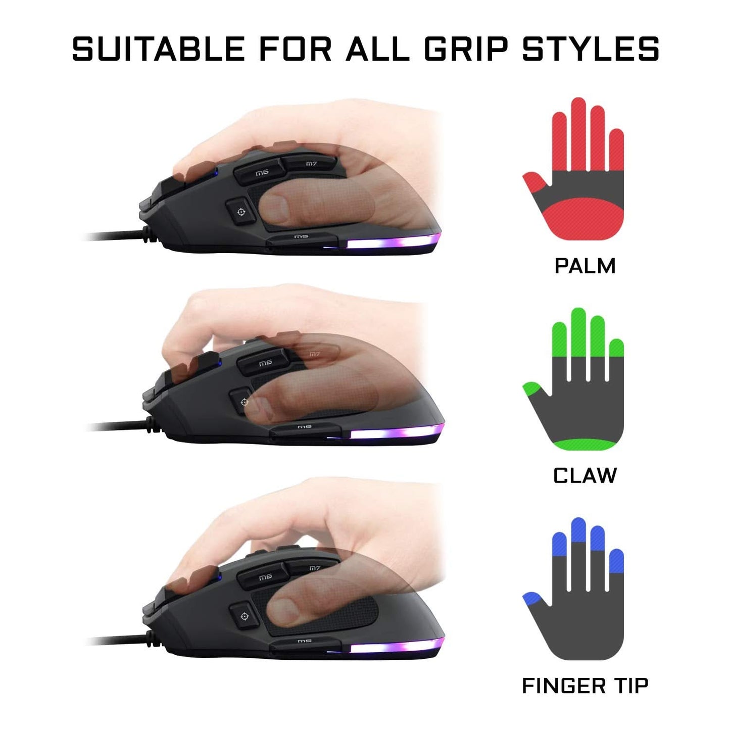The G-Lab Kult Nitrogen Core Gaming Mouse, 10K DPI, 11 Buttons, RGB