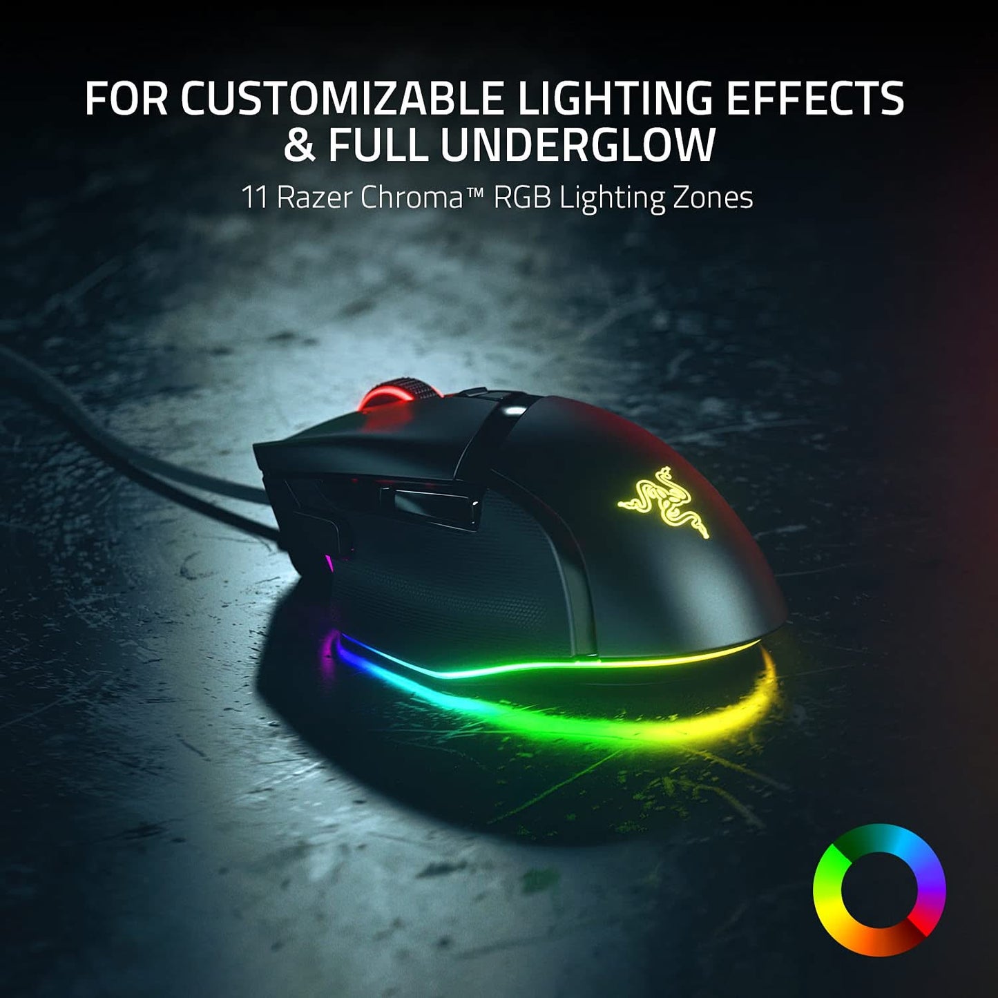 Razer Basilisk V3 Wired Gaming Mouse, 10+1 Buttons, 26K DPI