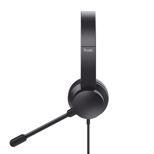 Trust USB On-Ear Headset - Lightweight, Adjustable, Flexible Mic