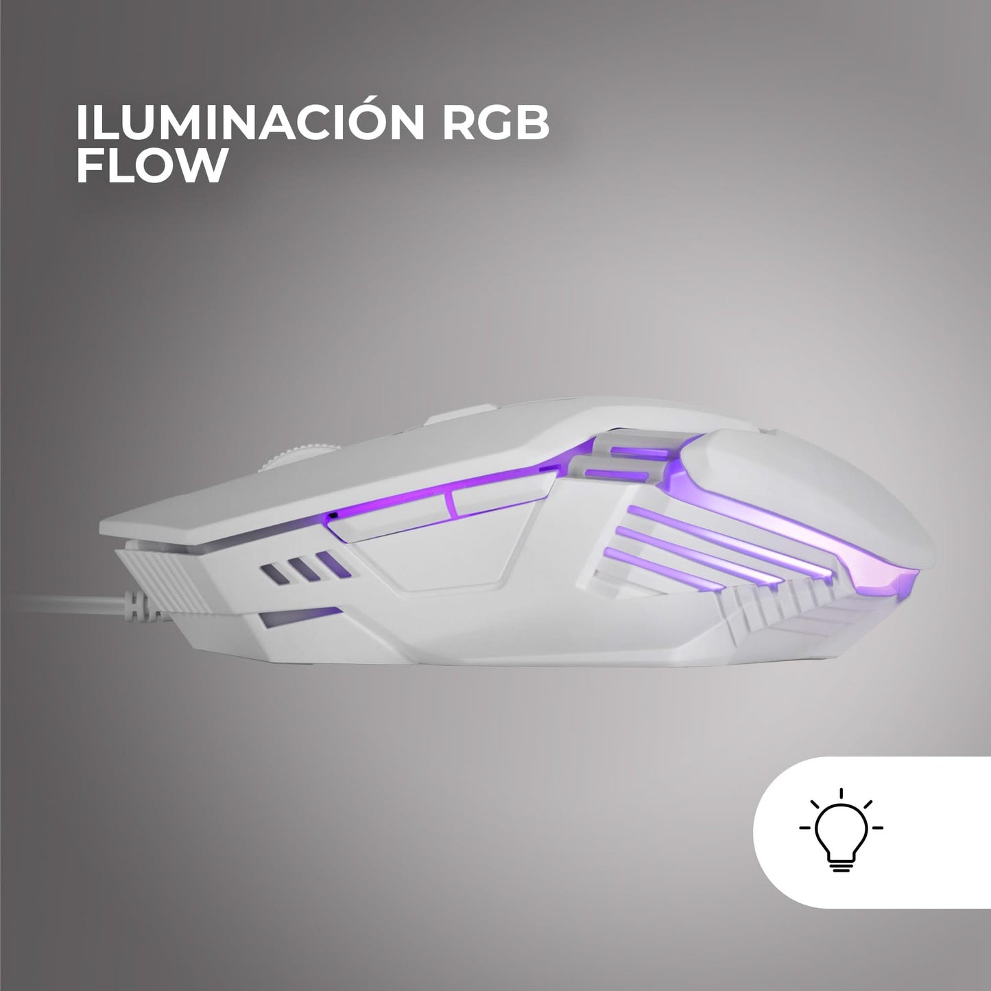 Mars Gaming MM024 RGB Gaming Mouse, 4000 DPI, Huano Switches, White
