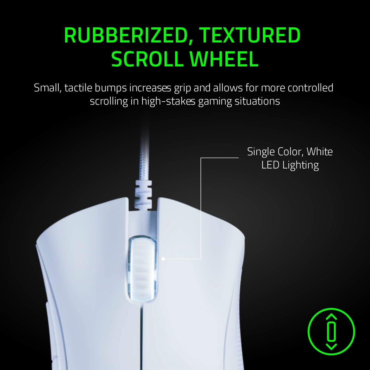Razer DeathAdder Essential Wired Mouse, 6400 DPI, White