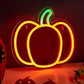 Halloween Pumpkin Neon Sign – USB Jack-o'-Lantern LED Light with Switch