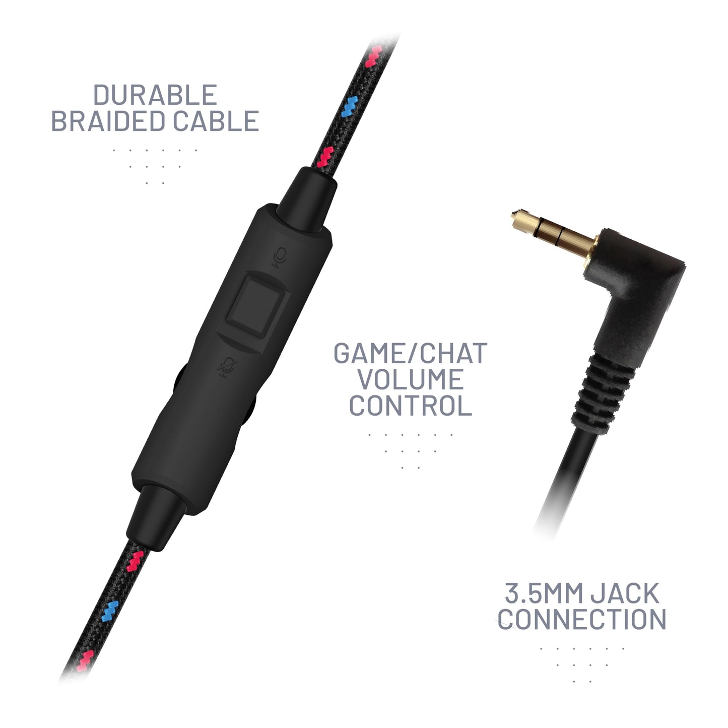 STEALTH C6-100 Headset - Lightweight, Comfortable, 1.5m Cable