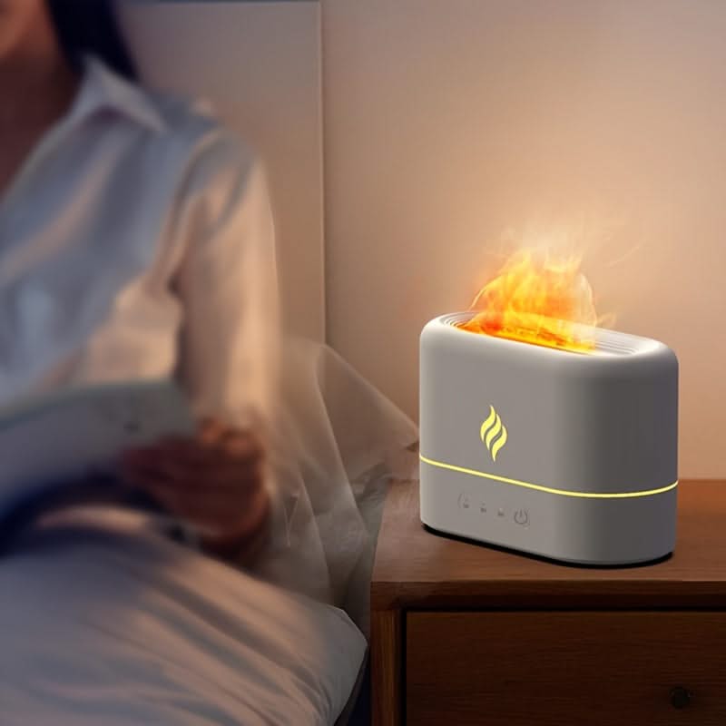 7-Color Flame Effect USB Aromatherapy Diffuser for Home and Travel
