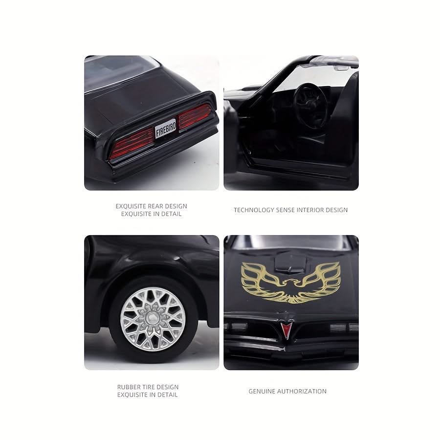 1:36 Scale Golden Porsche 911 & Pontiac Firebird Sports Car Model – Toy Gift for Car Enthusiasts
