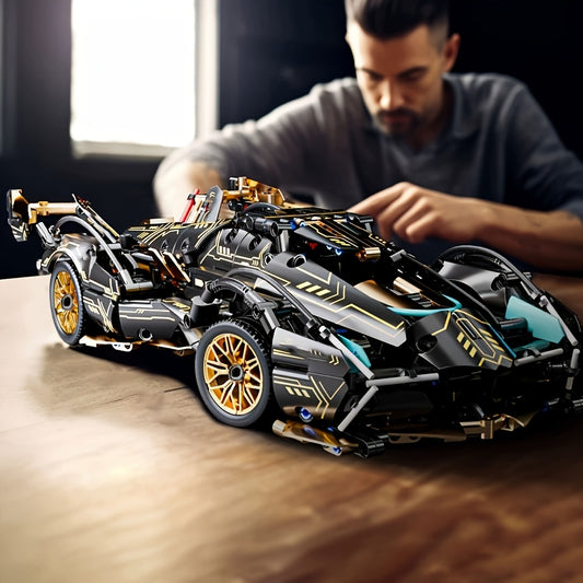 1330pcs ABS Sports Car Model - Stackable Building Blocks Gift