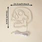 Halloween Skull Neon Sign – USB LED Wall Light with Line Switch for Halloween Decor