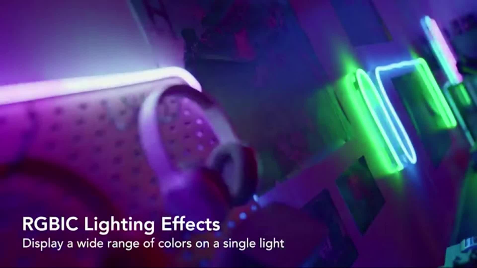 RGBIC Neon Strip Light – Music-Sync DIY LED Lights for TV & Room Decor