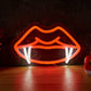 Fangs Neon Sign – USB LED Wall Light for Man Cave, Gothic, or Halloween Decor