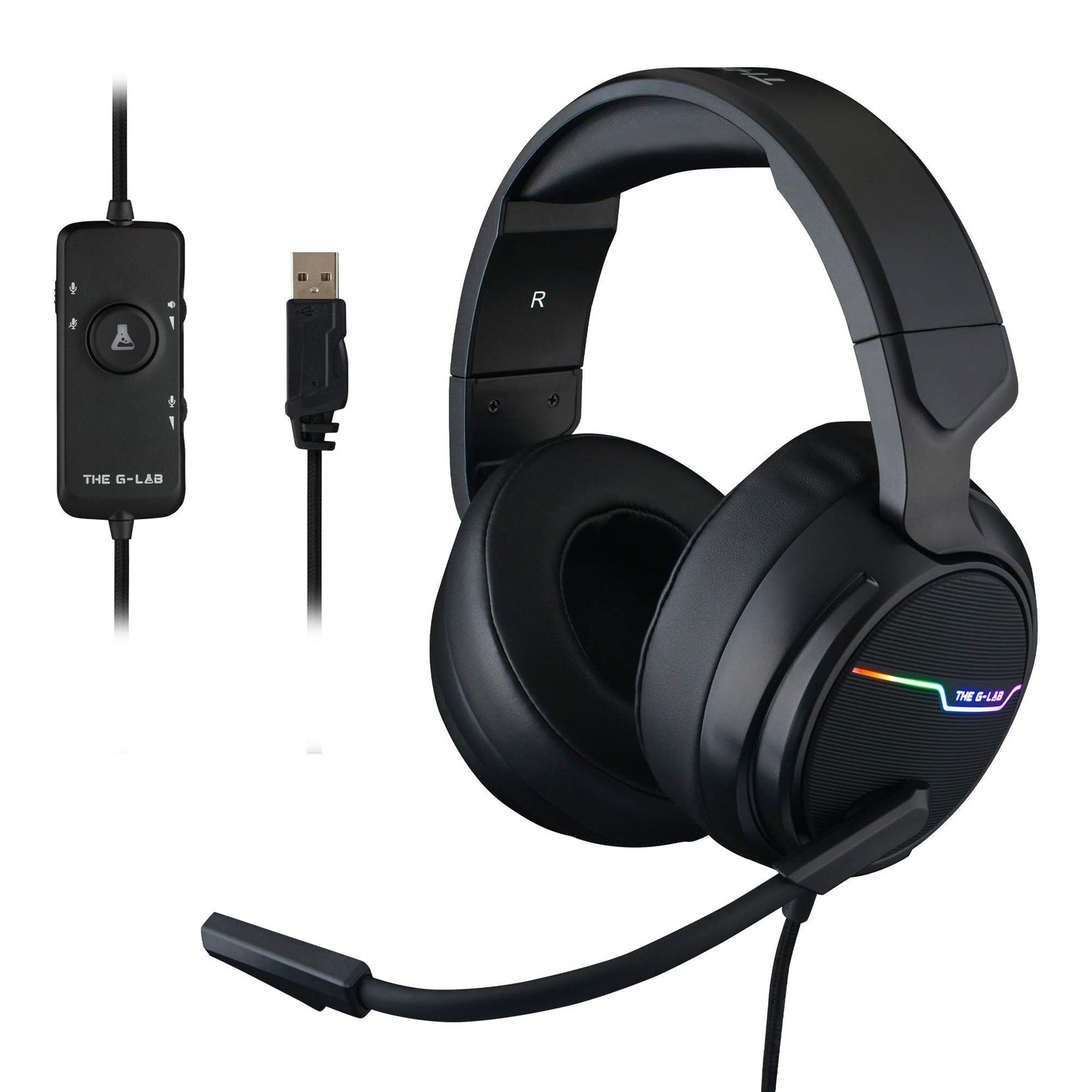 G-Lab Korp Thallium - USB Gaming Headset, Noise Reduction Mic