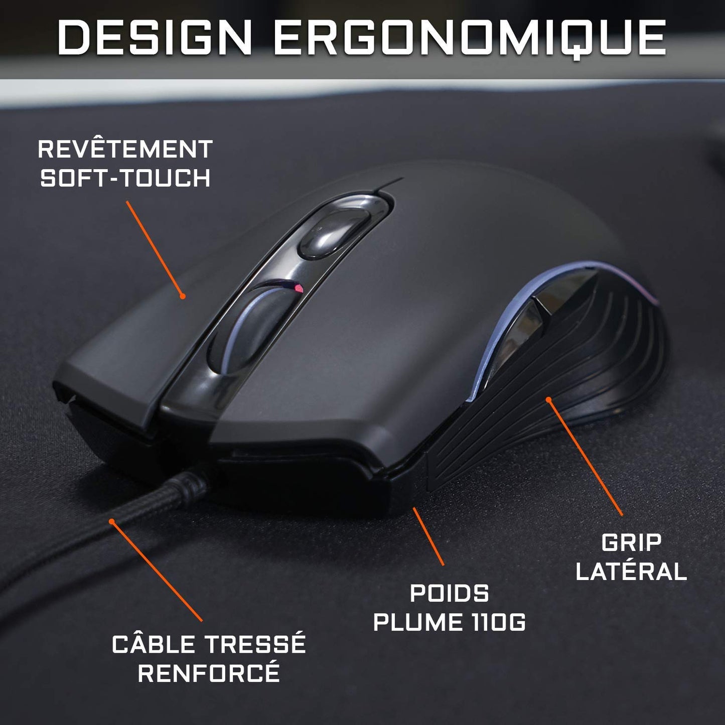 G-LAB KRYPTON Combo - Gaming Keyboard & Mouse 3200DPI, PC/PS4/Xbox