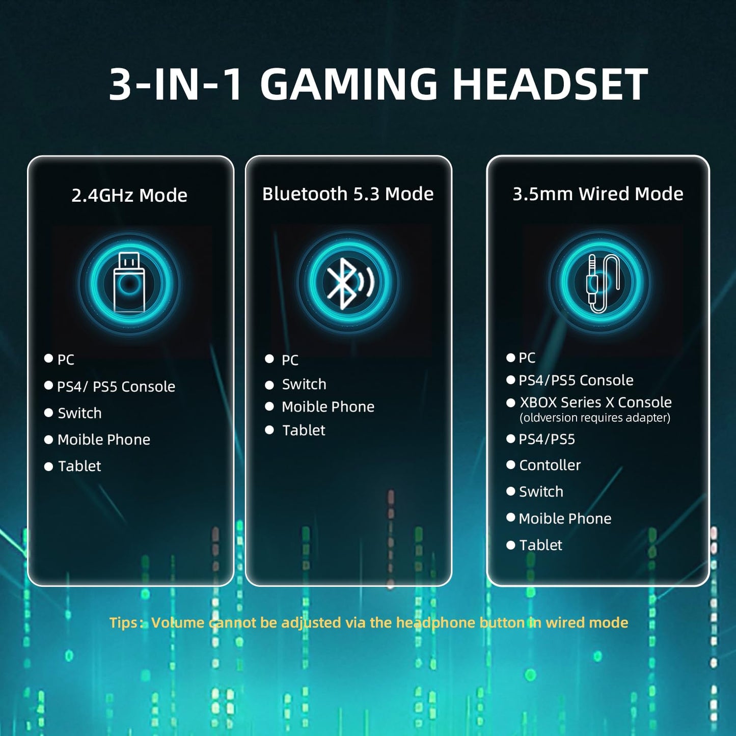 ATTACK SHARK L80PRO - Wireless Gaming Headset, 3D Surround, 20ms