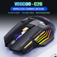 VEGCOO C8 Kabellose Gaming-Maus, 4800 DPI, wiederaufladbar, leiser Klick