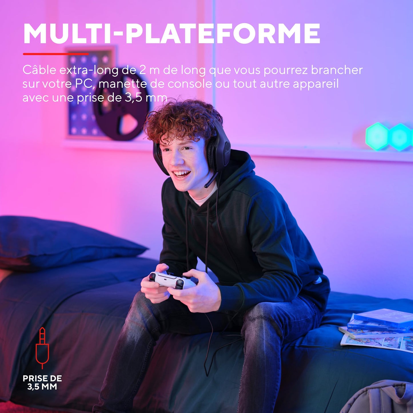 Trust GXT 415 - Multiplatform Headset, Over-Ear, Lightweight