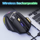 VEGCOO C8 Kabellose Gaming-Maus, 4800 DPI, wiederaufladbar, leiser Klick