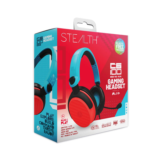 STEALTH C6-100 Headset - Lightweight, Comfortable, 1.5m Cable