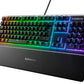 SteelSeries Apex 3 Gaming-Tastatur, AZERTY, RGB-Beleuchtung, magnetische Handballenauflage