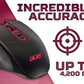 Acer Nitro Gaming-Maus, 4200 DPI, 8 Tasten, LED, 20g, USB, Schwarz/Rot