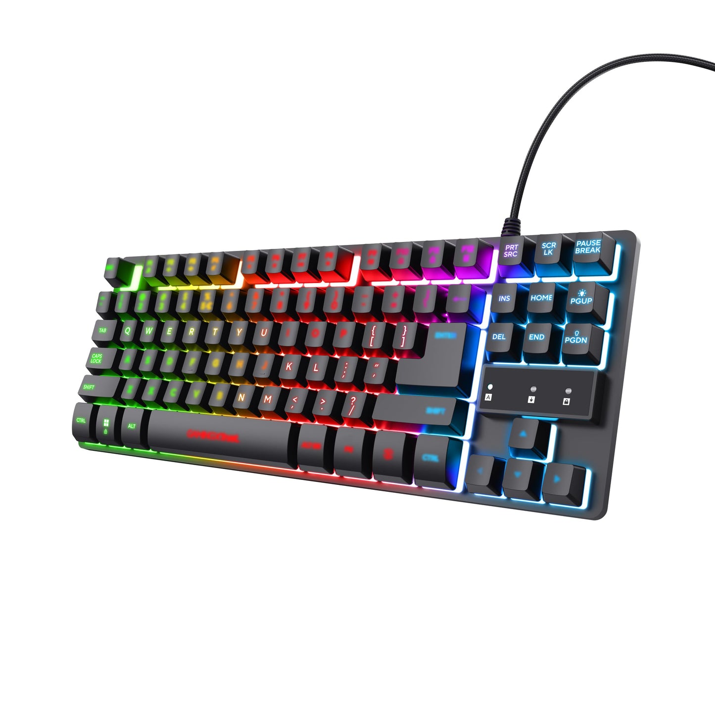 Trust GXT 833 TKL RGB Gaming Keyboard, AZERTY, USB, Black