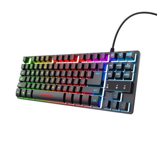 Trust GXT 833 TKL RGB Gaming Keyboard, AZERTY, USB, Black