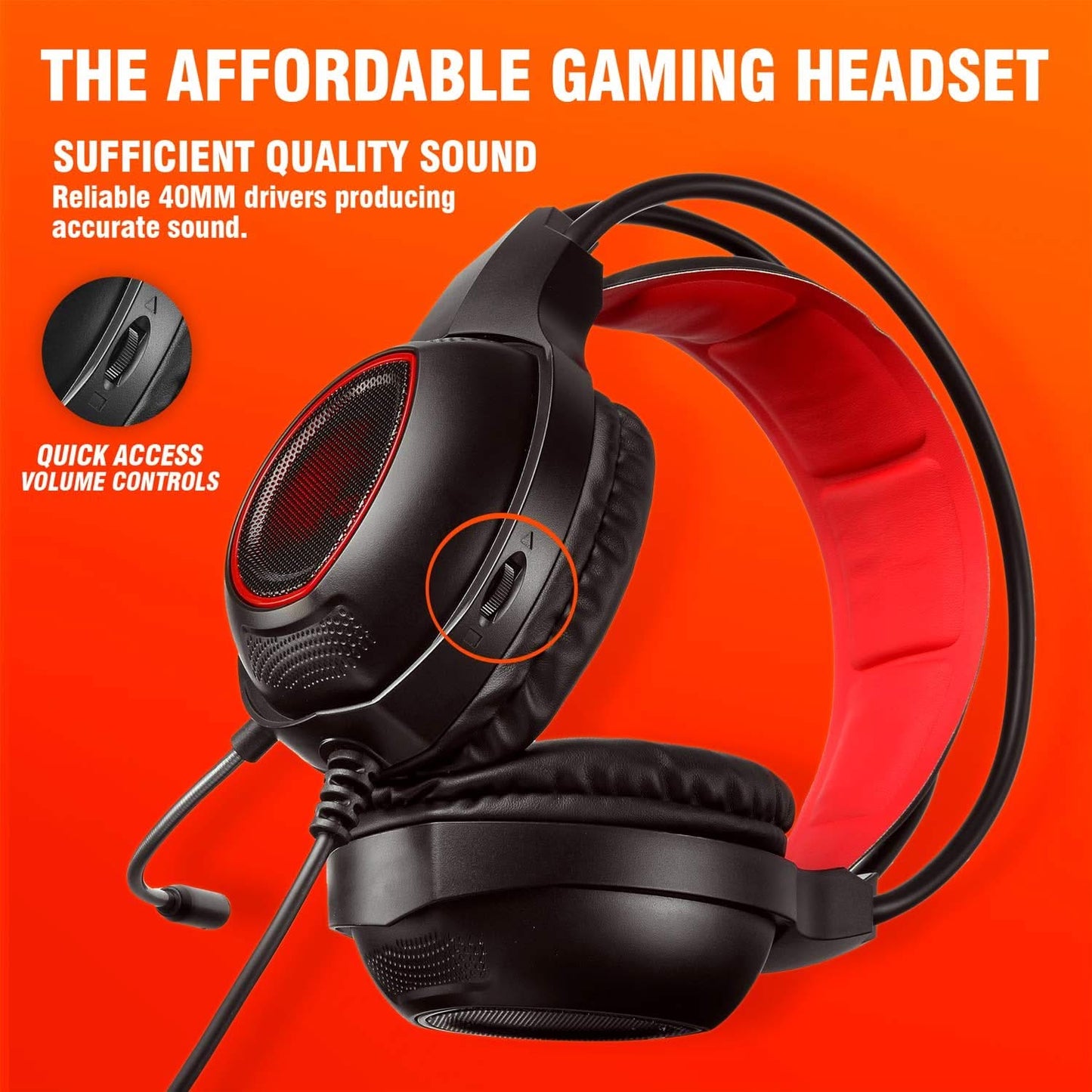 LYCANDER - Gaming Headset w/LED, Mic for PC/PS4/Xbox/Switch
