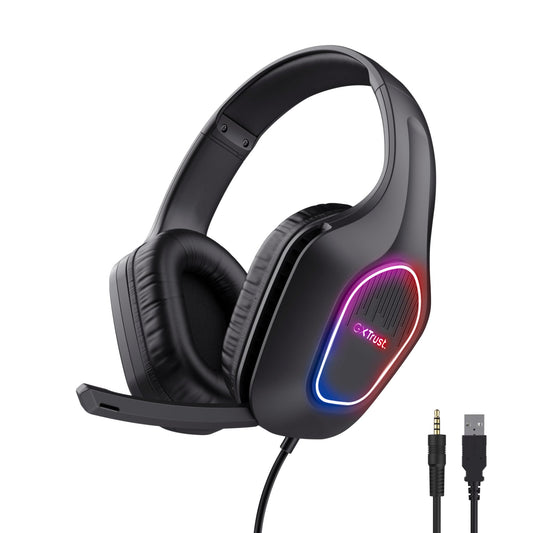 Trust GXT 419 Rayne - Lightweight Over-Ear Headset w/USB LED