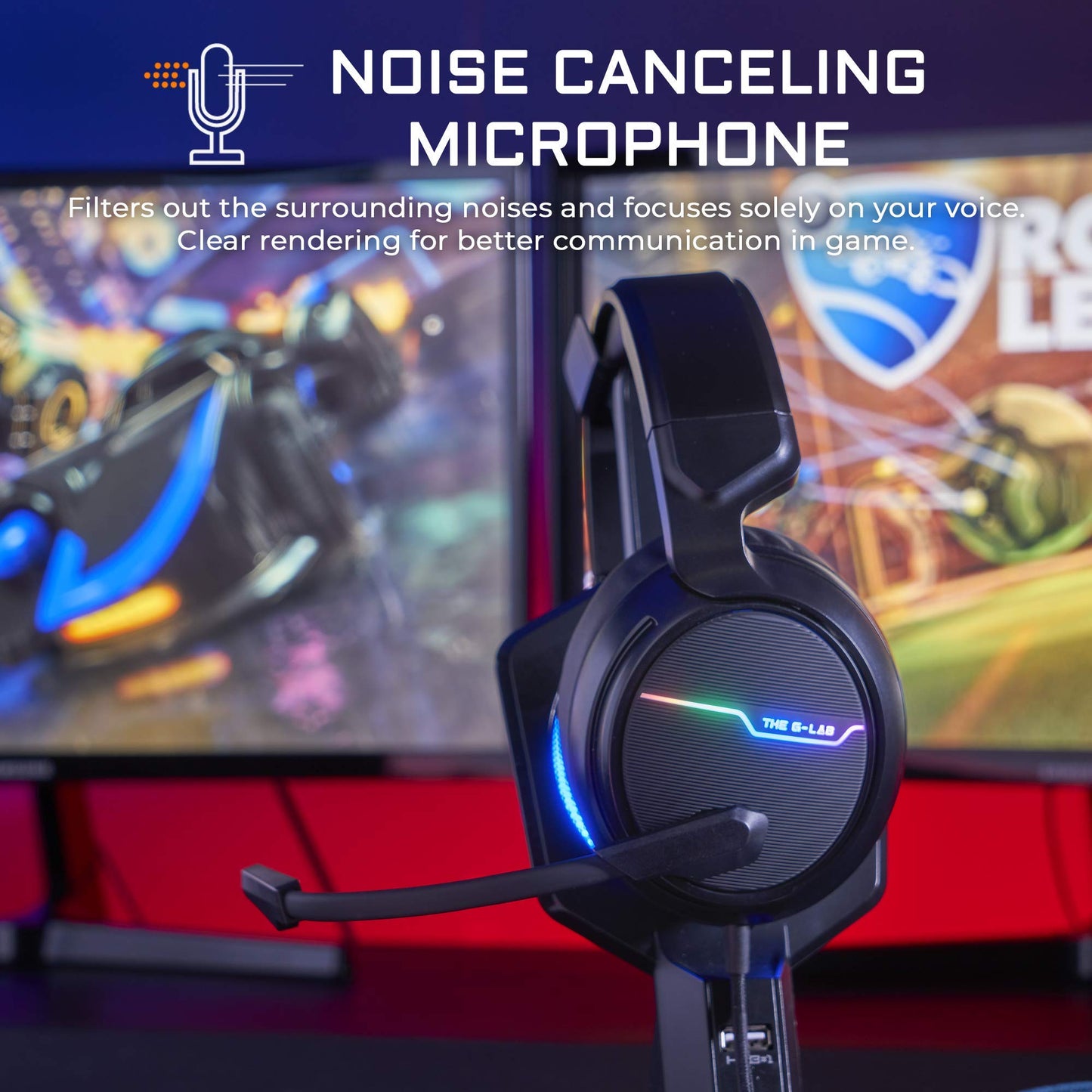 G-Lab Korp Thallium - USB Gaming Headset, Noise Reduction Mic