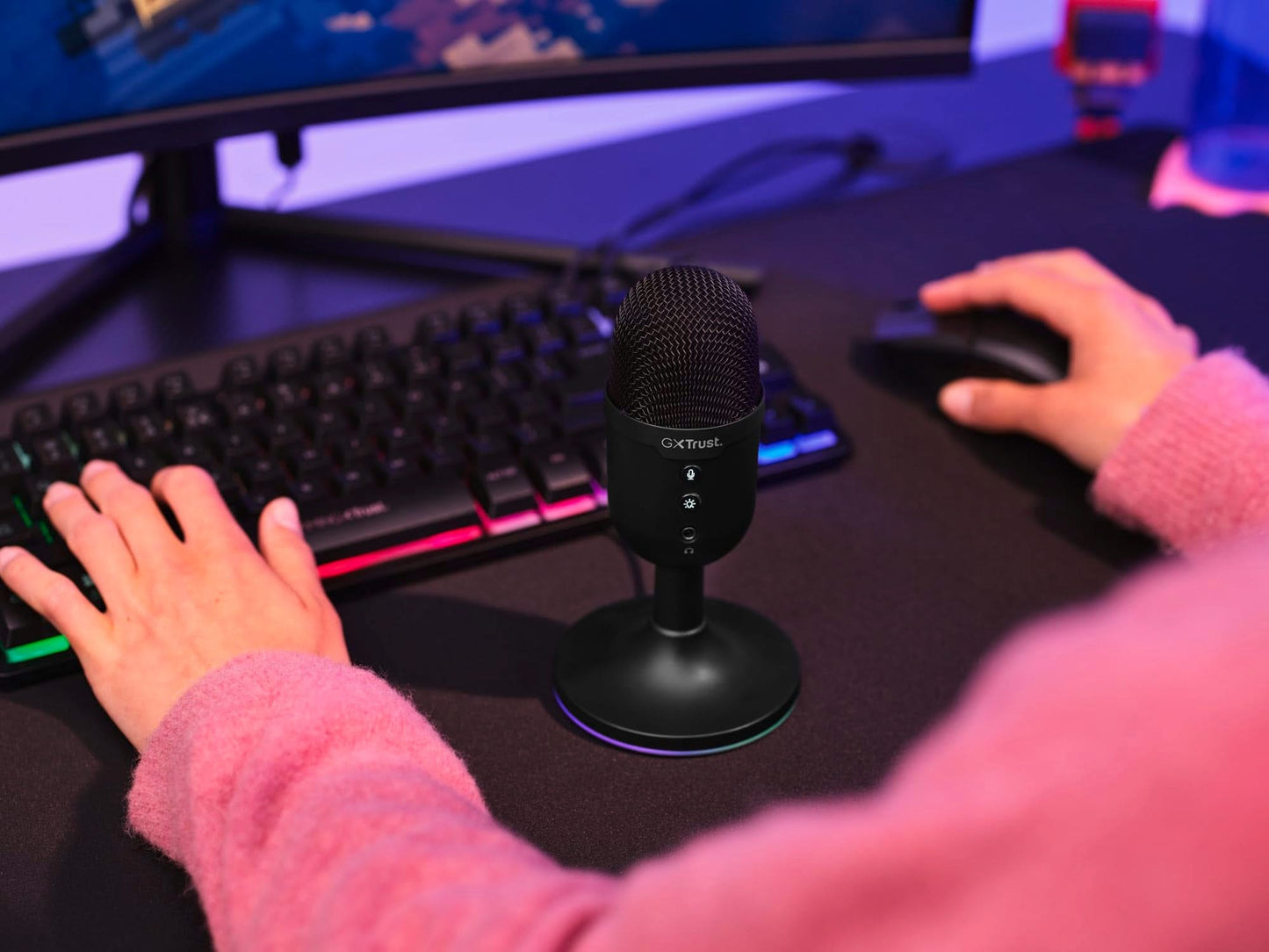 GXT 236 Yami Condenser Mic – Twitch, YouTube, Podcast, Mute, RGB