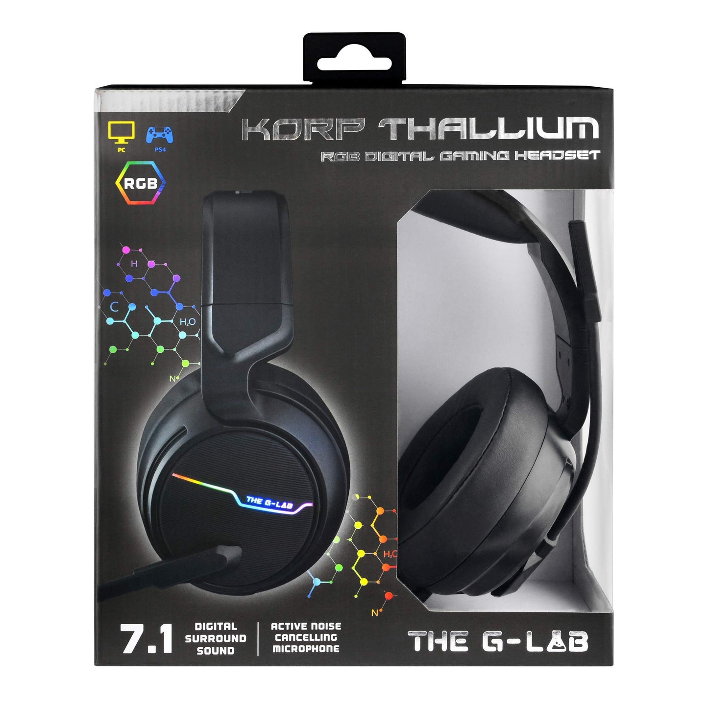 G-Lab Korp Thallium - USB Gaming Headset, Noise Reduction Mic
