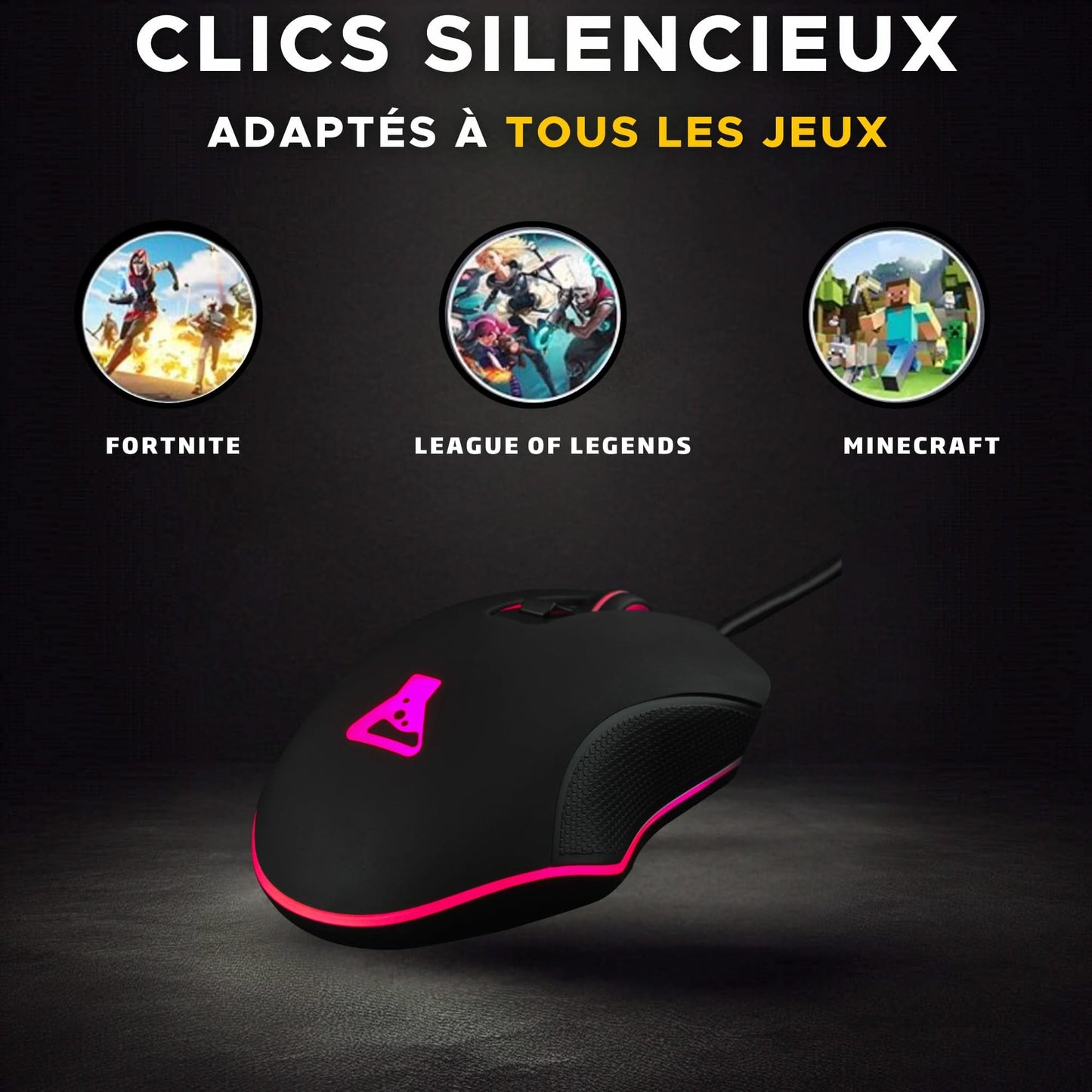 The G-Lab Kult Helium Gaming Mouse, 6400 DPI, USB, LED, 6 Btns