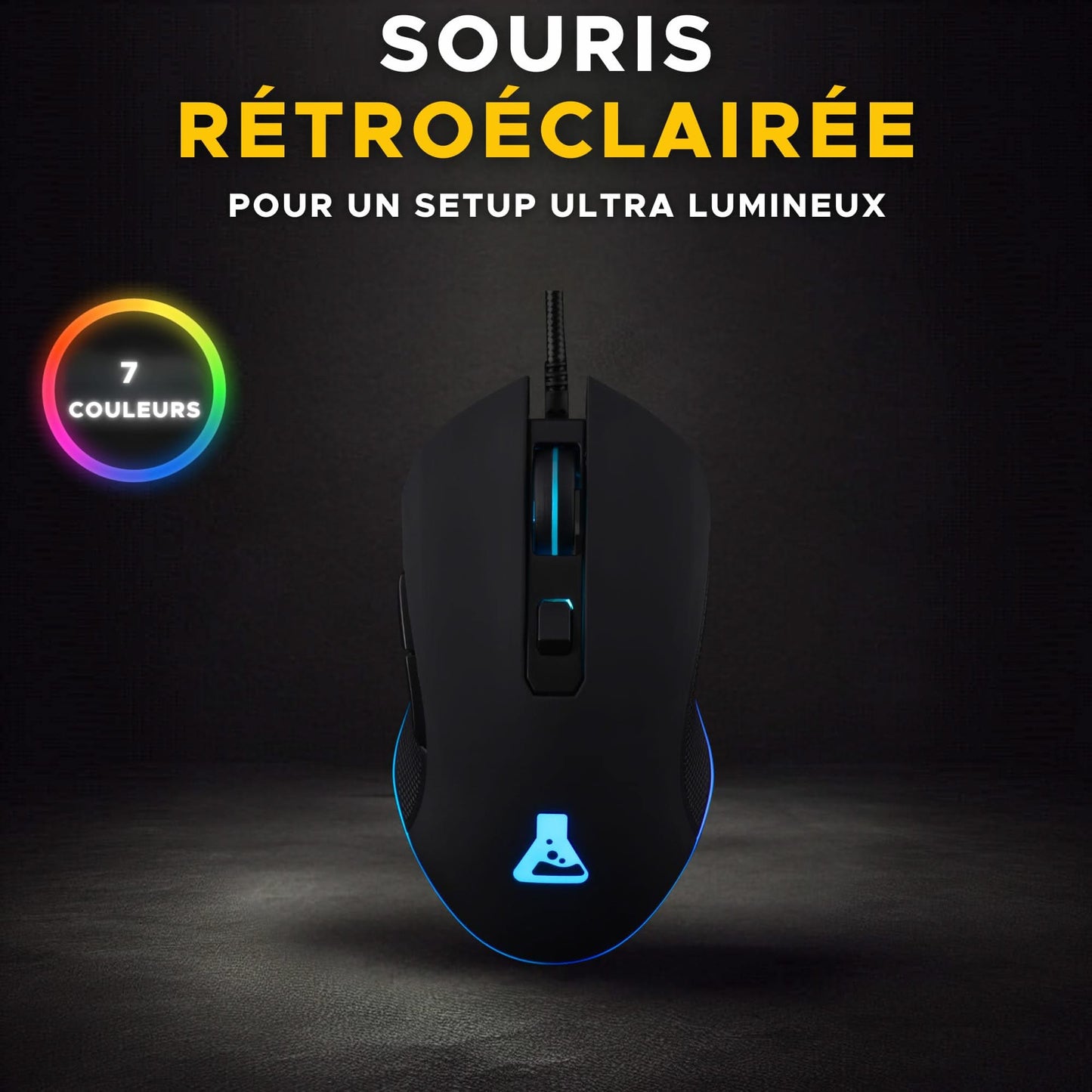 The G-Lab Kult Helium Gaming Mouse, 6400 DPI, USB, LED, 6 Btns