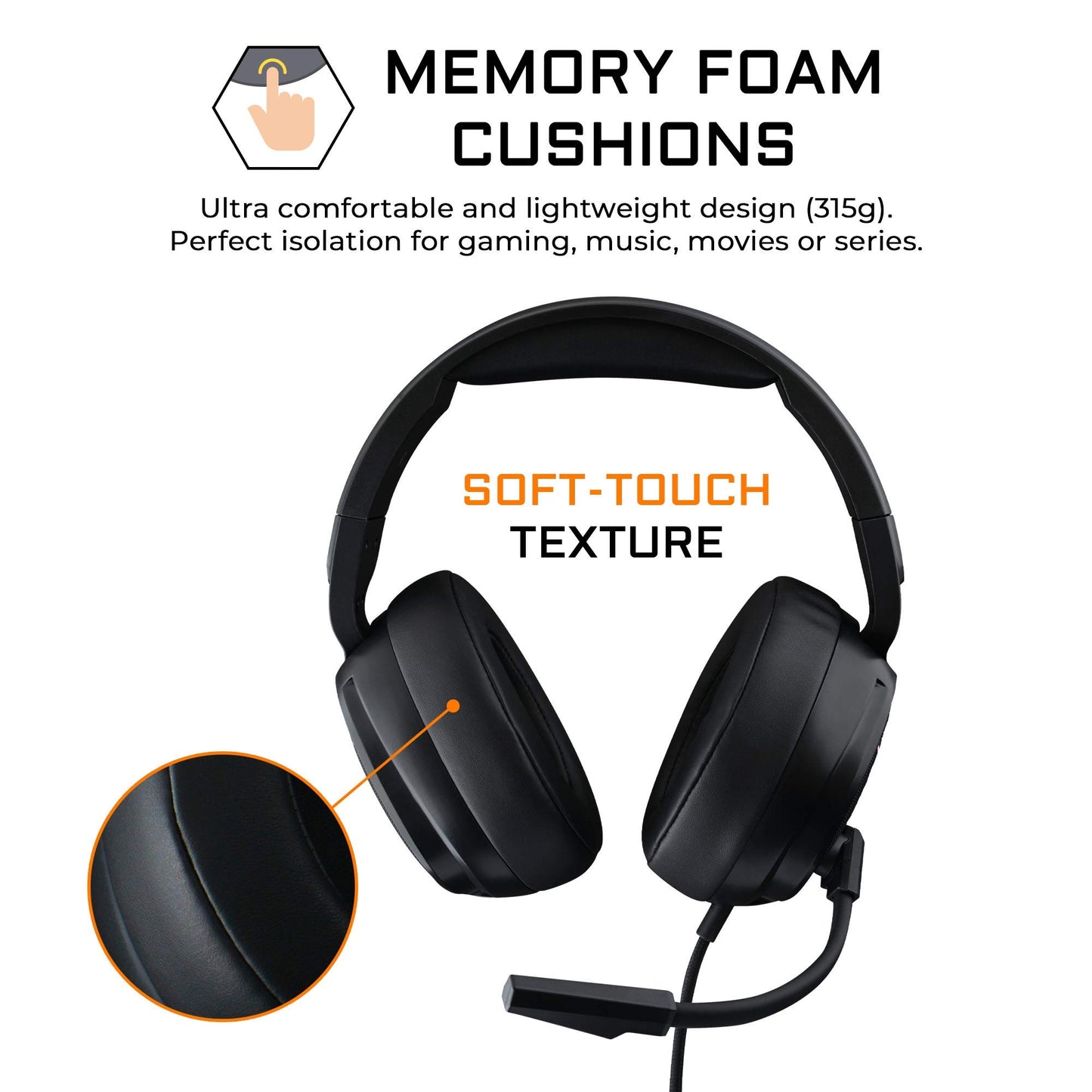 G-Lab Korp Thallium - USB Gaming Headset, Noise Reduction Mic