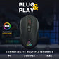 The G-Lab Kult Krypton Kabellose Gaming-Maus, 6400 DPI, RGB, 7 Tasten, Schwarz