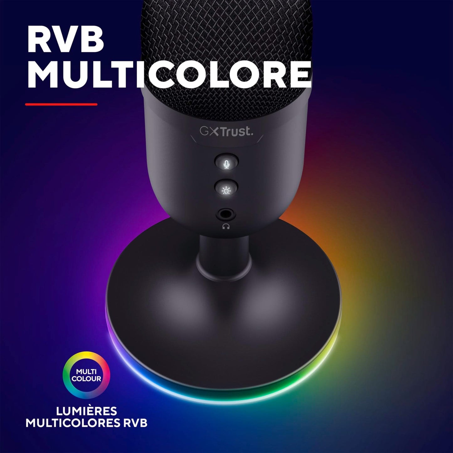 GXT 236 Yami Condenser Mic – Twitch, YouTube, Podcast, Mute, RGB
