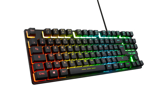 G-Lab Keyz Caesium TKL Clavier Gamer AZERTY, RGB, 87 Touches – Noir