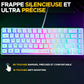 G-Lab Hydrogen Pack – Kompakte RGB-Tastatur + 6200 DPI Maus, Weiß