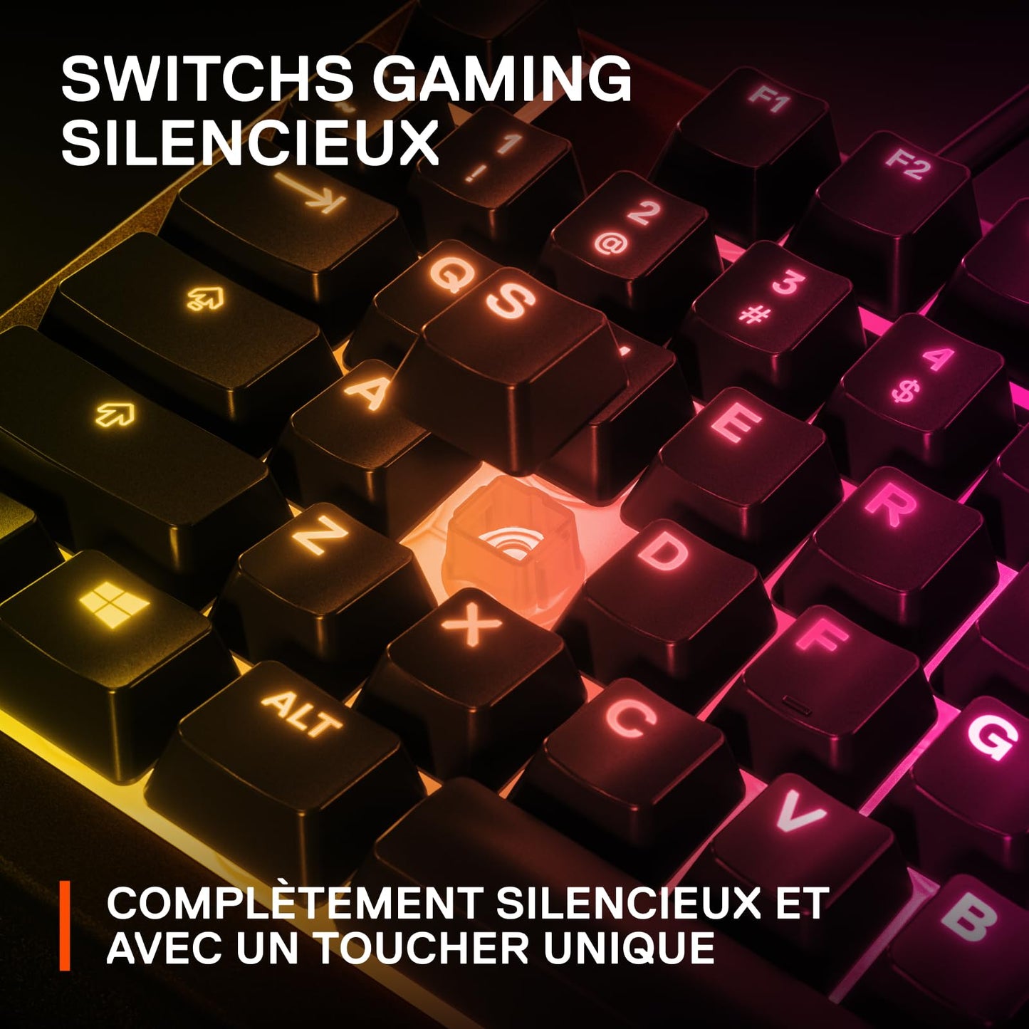SteelSeries Apex 3 TKL Clavier Gaming AZERTY, RGB 8 Zones, Compact