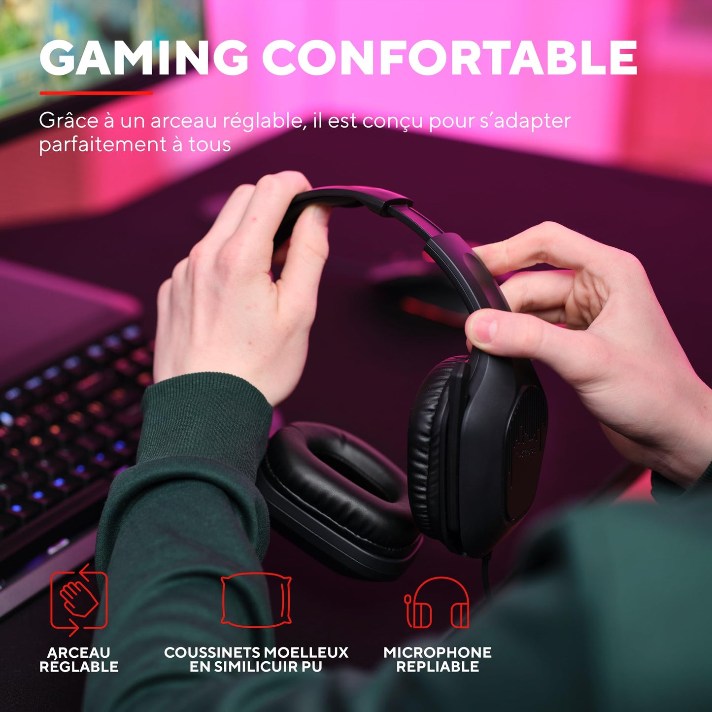 Trust GXT 415 - Multiplatform Headset, Over-Ear, Lightweight