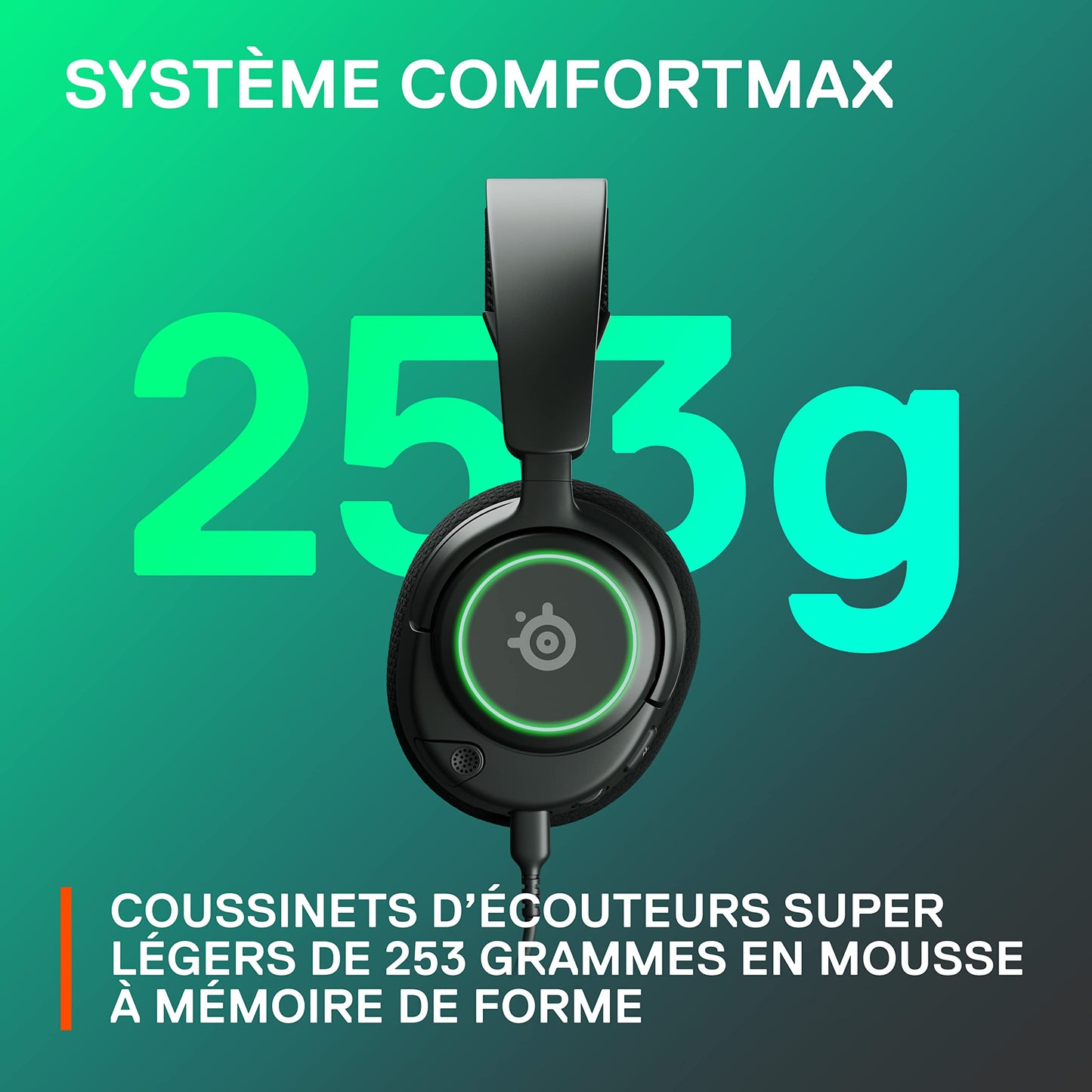SteelSeries Arctis Nova 3 - Multi-Platform Headset w/Memory Foam