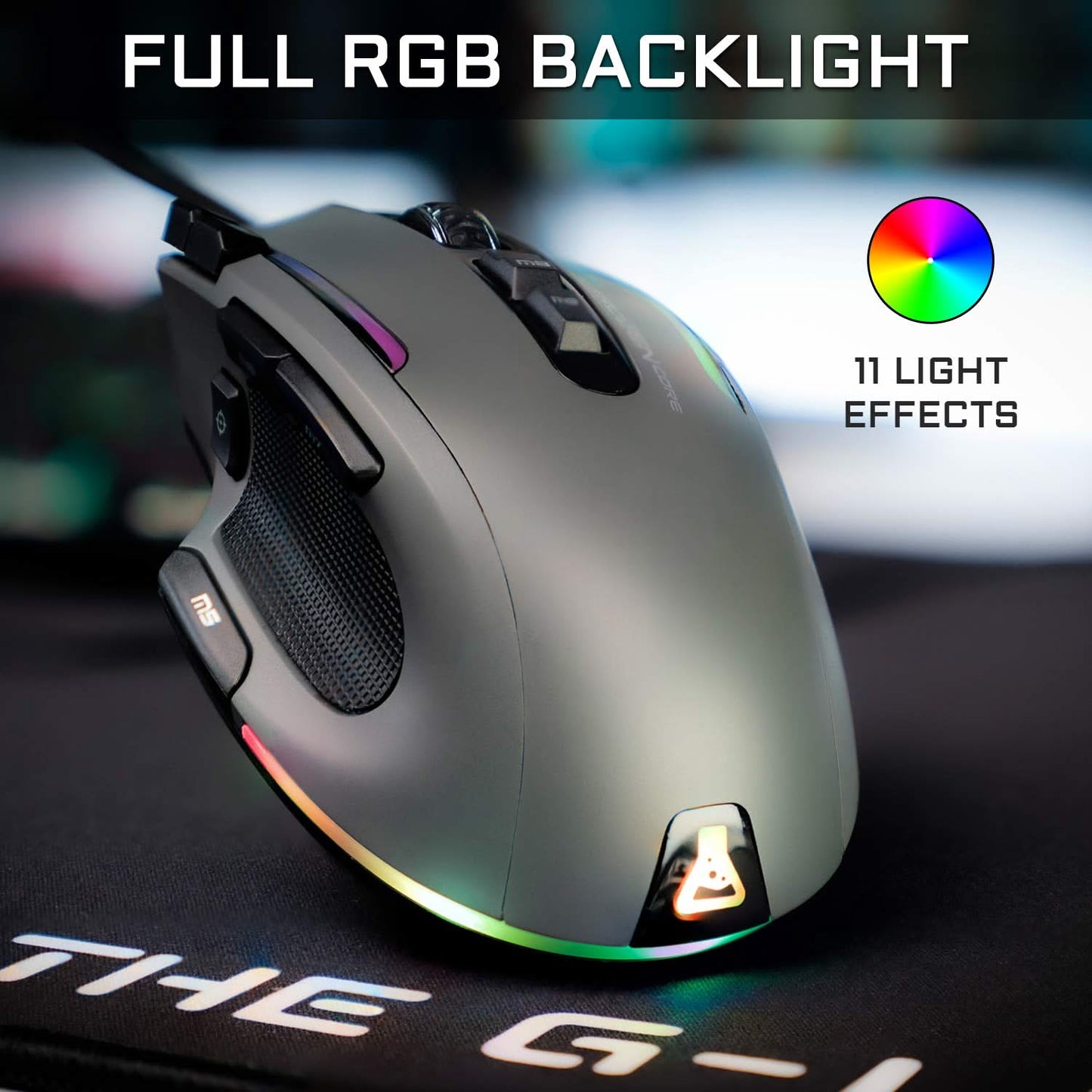 The G-Lab Kult Nitrogen Core Gaming Mouse, 10K DPI, 11 Buttons, RGB