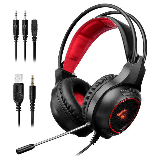 LYCANDER - Gaming Headset w/LED, Mic for PC/PS4/Xbox/Switch