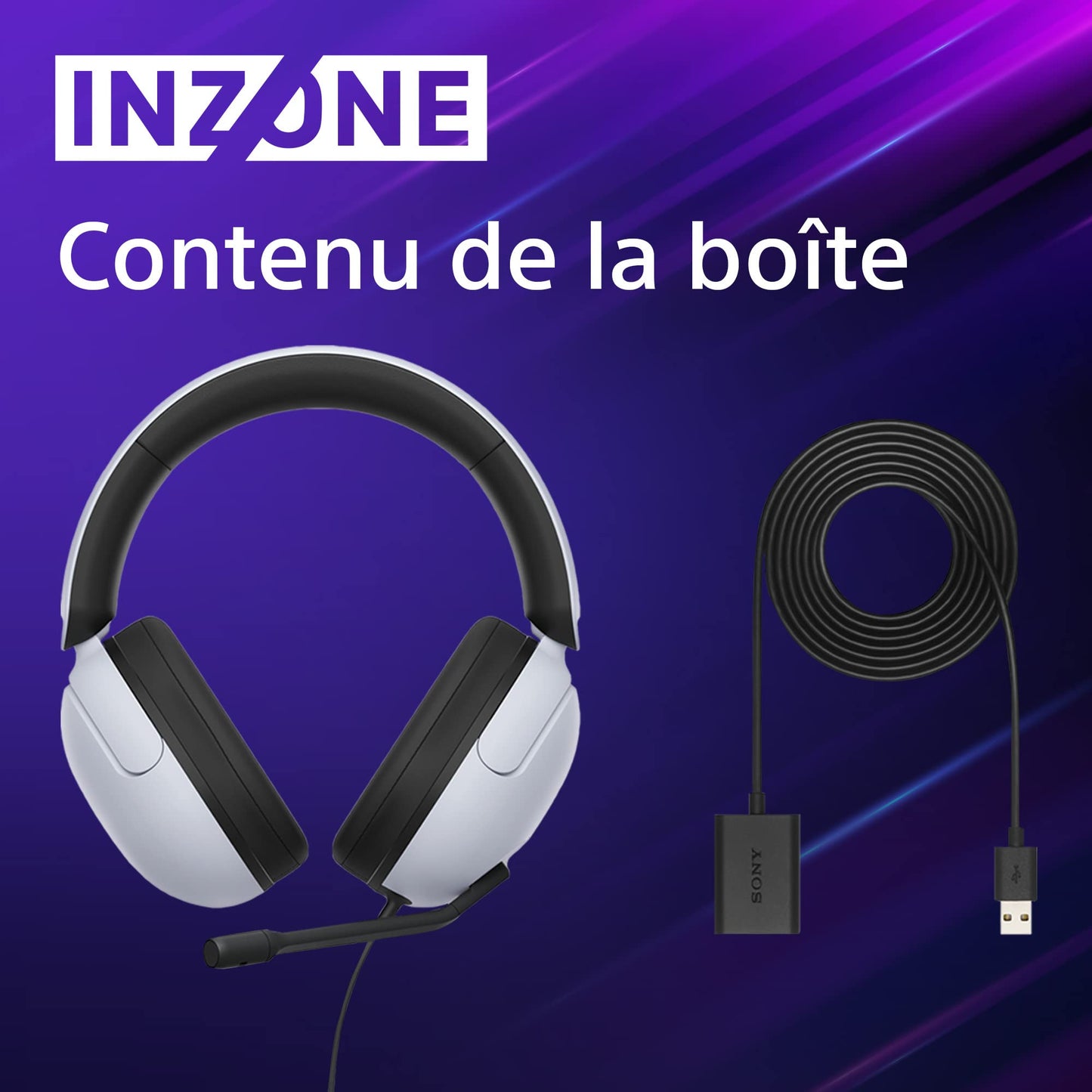 Sony INZONE H3 - Gaming Headset w/360° Sound, Quality Mic, PC/PS5